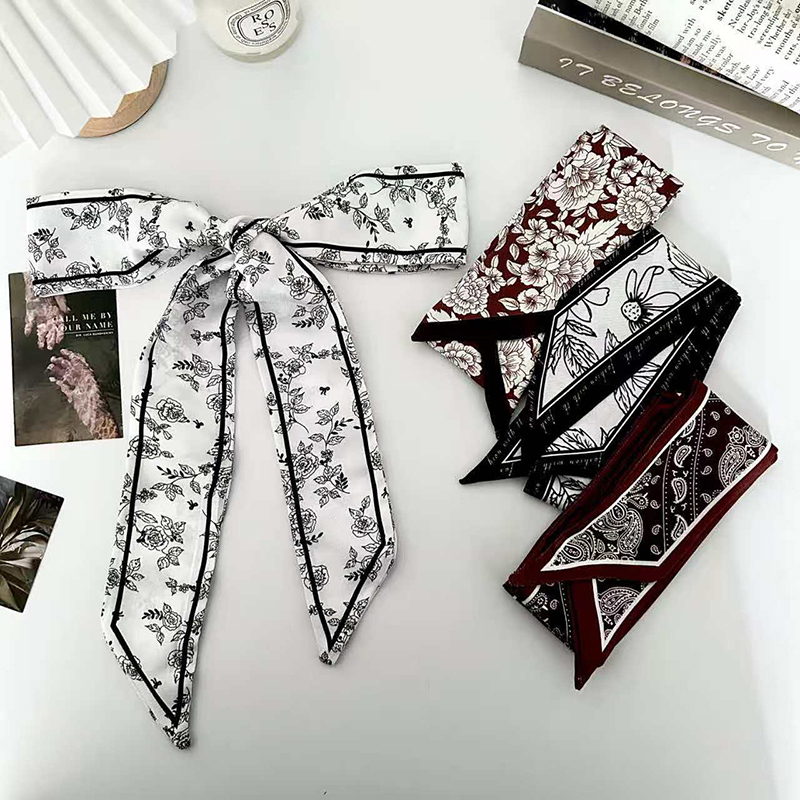 Silk Scarf Square - Luxury Fashion Woman Skinny Silk Scarf