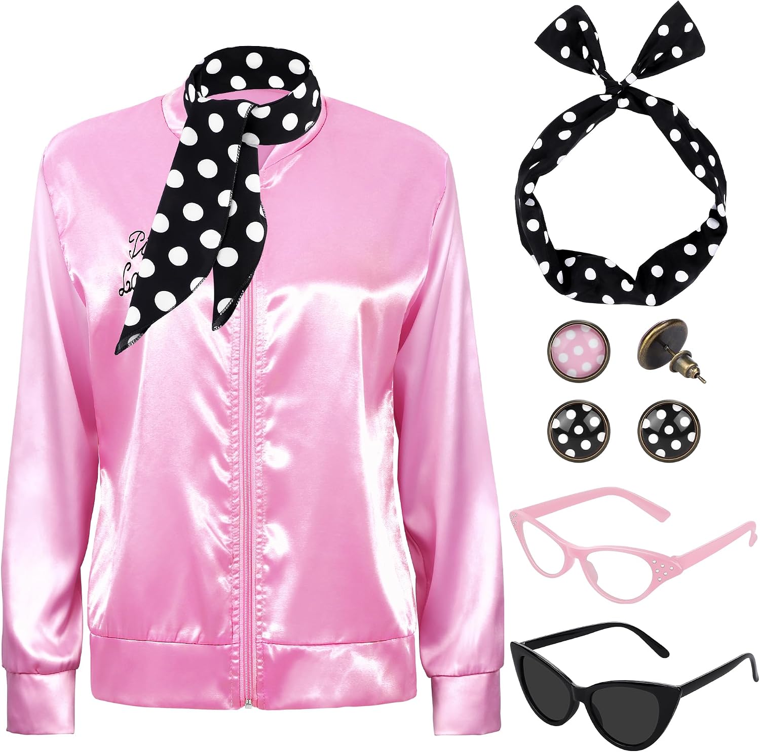 1950s Pink Satin Jacket with N - Women'S Accessories In The 1950S recension och pris