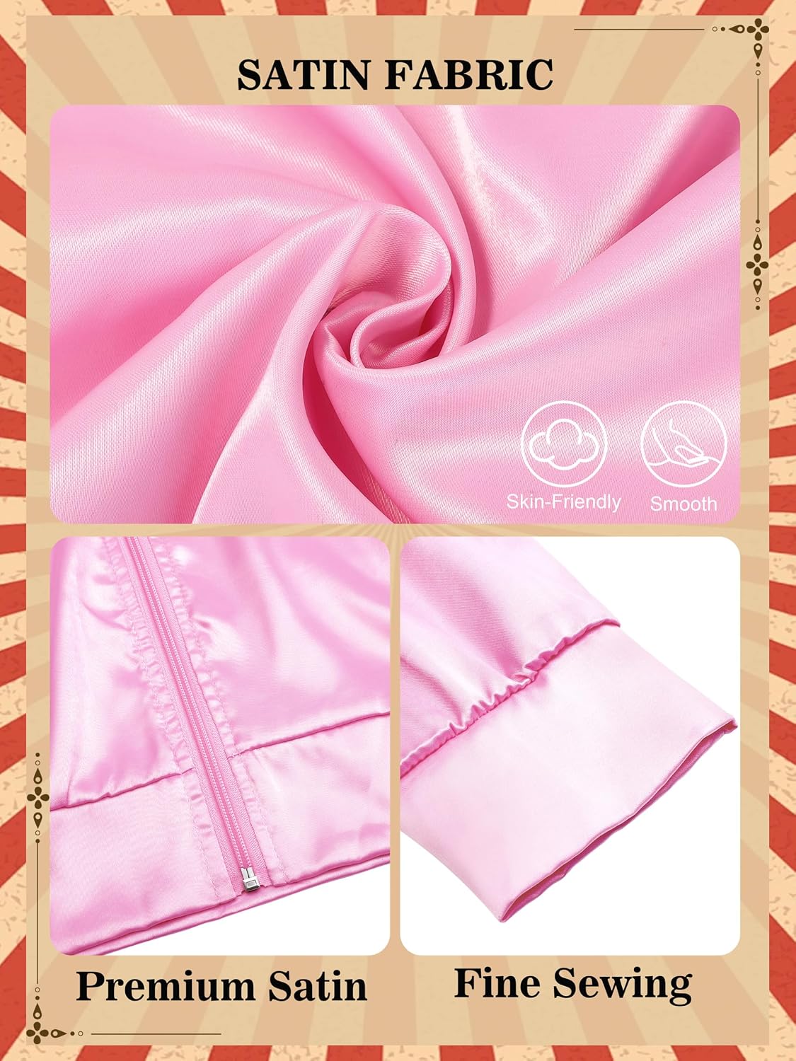 1950s Pink Satin Jacket with N - Women'S Accessories In The 1950S recension och pris
