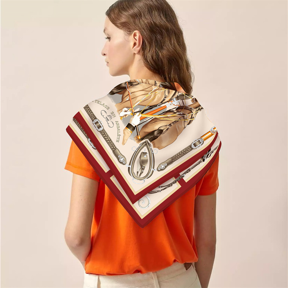 Silk Scarf Women Horse Printed - Silk Scarf Square recension och pris