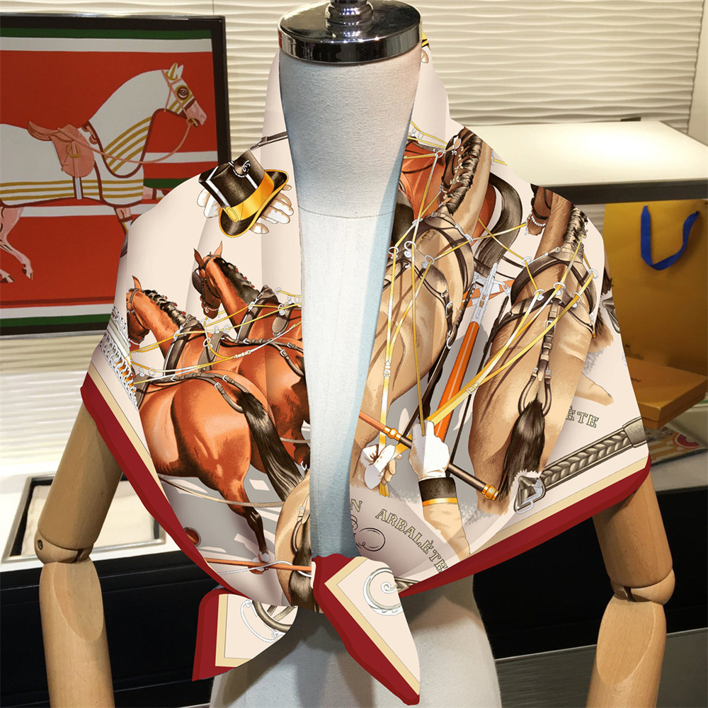 Silk Scarf Women Horse Printed - Silk Scarf Square recension och pris